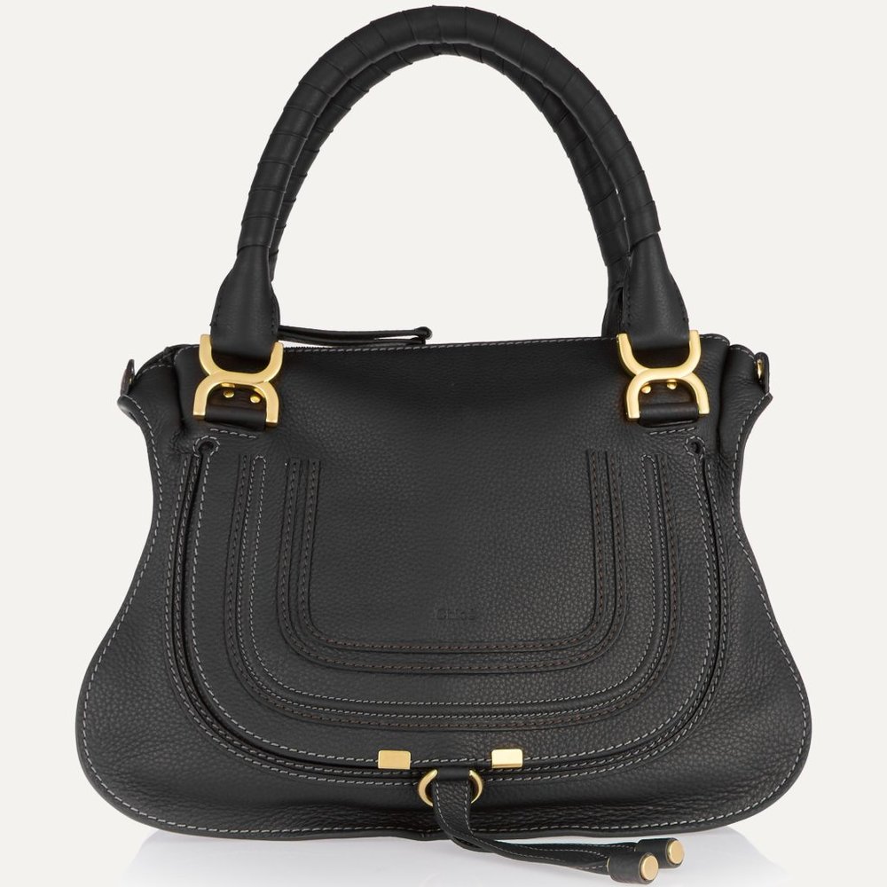 CHLOE Marcie leather handbag in small grain calfskin